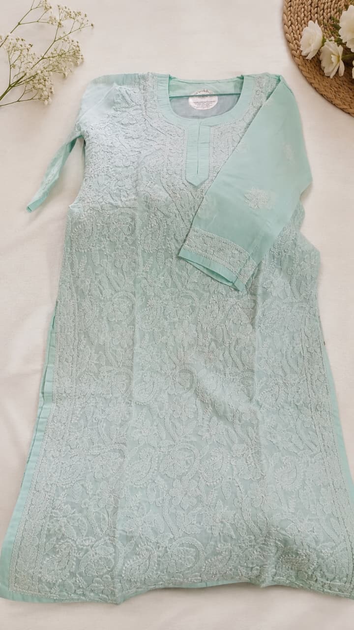 Punarnava Full jaal chikankari kurti