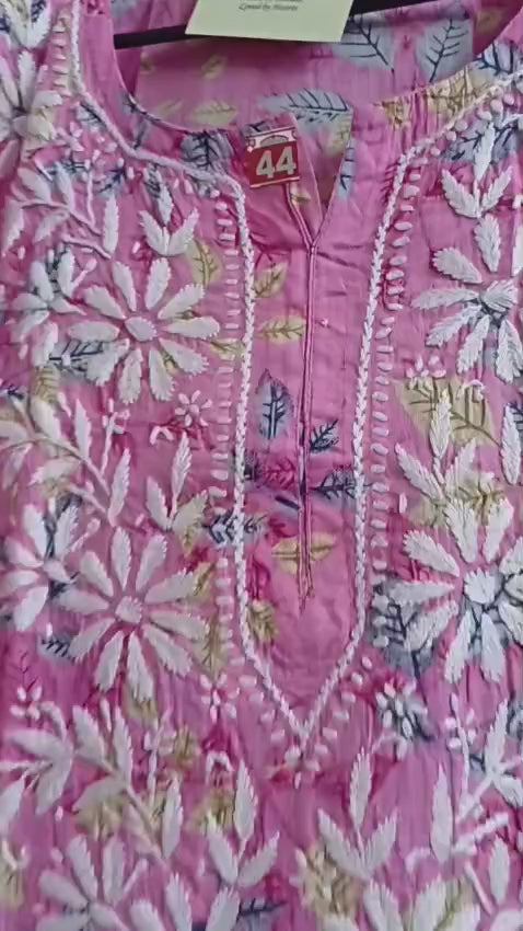 The Punarnava Mulmul Chikankari Kurti Collection