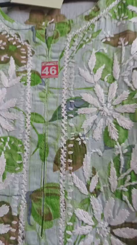 The Punarnava Mulmul Chikankari KurtiCollection